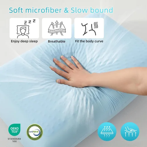 Miniatura 5 de SAPHREAS Almohada de espuma viscoelástica refrescante de gel para dormir de lado, espalda y boca abajo para dormir, almohada de cama fresca