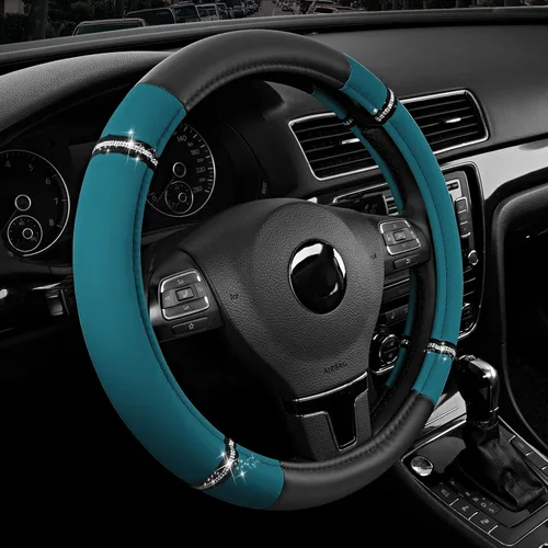 Miniatura 12 de Road Comfort - Funda de cuero antideslizante para volante de automóvil, ajuste universal para automóviles, camiones y SUV de 14.5 a 15 pulgadas