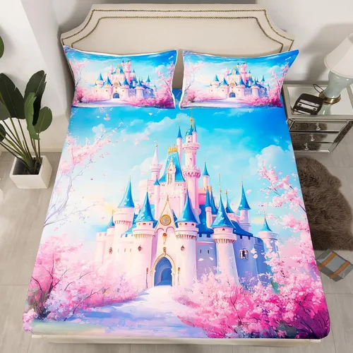 Miniatura 20 de Lindo Axolotl - Sábana bajera ajustable para niños, tamaño individual, juego de ropa de cama de animales marinos de dibujos animados, decoración