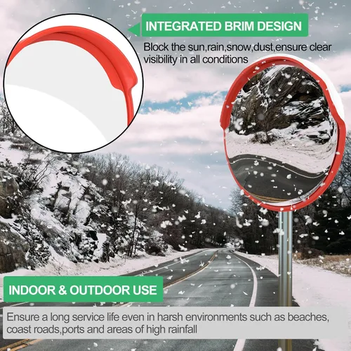 Miniatura 8 de RELIANCER Espejo de Seguridad Convexo de 32", Espejo Curvado de Seguridad para Tráfico en Carretera y Entrada de Vehículos, Espejos de Vigilancia