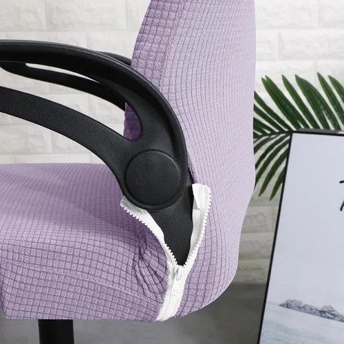 Miniatura 6 de FORCHEER Juego de sillas ergonómicas de oficina con funda para reposacabezas, repelente al agua, color morado