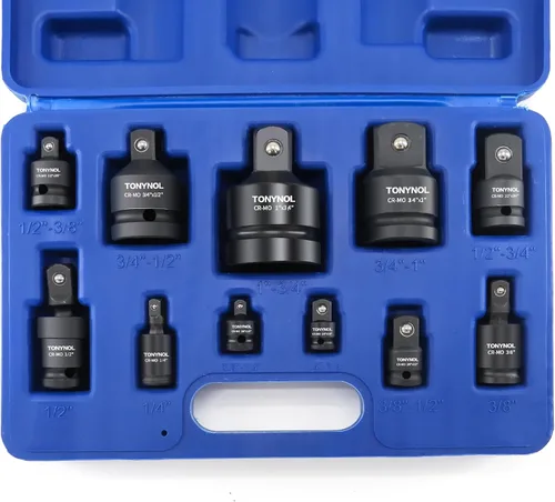 Miniatura 9 de TONYNOL Adaptador de Dado de Impacto 1" F a 1/2" M, Acero Cr-Mo, Mejora las Conversiones de Atornillador de Impacto, Para Uso Automotriz