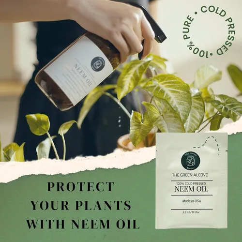 Miniatura 2 de Recambio en aerosol de aceite de neem 100% prensado en frío para plantas de jardín de interiores y exteriores, hace 80 onzas líquidas The Green
