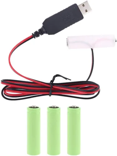 Miniatura 9 de LR6 AA Eliminador de batería USB Cable de fuente de alimentación reemplazar 1-4pcs 1.5V AA Batería (2AA)