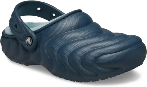 Miniatura 5 de Crocs Zuecos Unisex para Adultos Classic Lined Overpuff y Geometric Fuzzy Azul medianoche