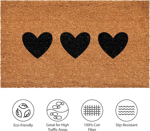 Miniatura 4 de Calloway Mills Trio Hearts Felpudo de 12" x 24