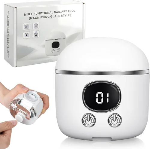 Cortauñas eléctrico automático 3 en 1 con luz LED y lima de uñas, pantalla digital LCD de 3 velocidades, almacenamiento de clips de uñas,