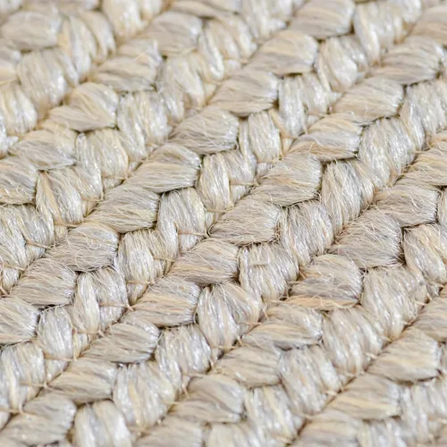 Miniatura 10 de Homespice Biscuit - Alfombra trenzada de 4 x 6 pies, alfombra marrón estilo campestre para sala de estar y dormitorio, impermeable, apta