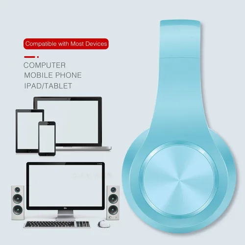 Miniatura 4 de RAT TAIL V5.0 Auriculares Bluetooth sobre la oreja, auriculares estéreo inalámbricos y con cable plegables micro SD/TF, FM para teléfono celular