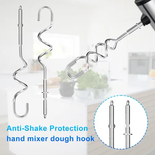 Miniatura 6 de 2 accesorios para batidora de mano, compatibles con batidoras de mano universales de acero inoxidable, repuesto para utensilios de cocina y hornear
