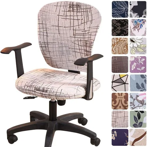 Miniatura 14 de Melaluxe - Funda para silla de oficina de computadora, funda universal protectora y elástica, cubierta elástica para silla giratoria