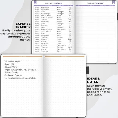 Miniatura 4 de Clever Fox Budget Book 2.0 - Planificador de presupuestos simple para principiantes - Cuaderno financiero con seguimiento de gastos de dinero, Negro