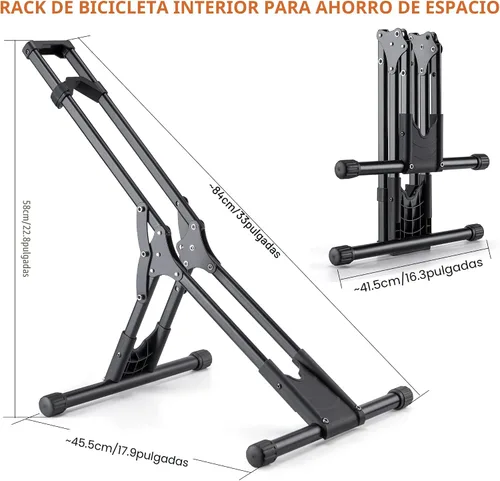Miniatura 5 de CHEPARK Soporte de Piso para Bicicleta - Soporte de Bicicleta Interior para Garaje/Hogar - Almacenamiento de Bicicletas Soporte de Estacionamiento