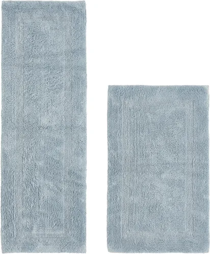 Miniatura 50 de Better Trends Alfombra de Inodoro en Forma de U Cubierta de Asiento de Inodoro de Lujo 100% Algodón Absorbente de Agua, Cubierta de Tapa Reversible