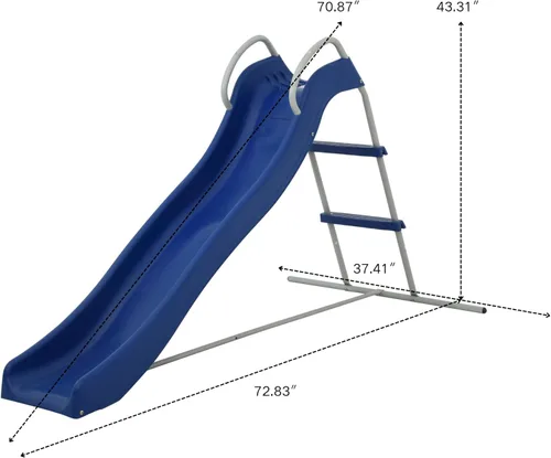 Miniatura 3 de Tobogán para interiores y exteriores, tobogán independiente de 6 pies con tobogán de escalera, tobogán acuático duradero, equipo para patio trasero