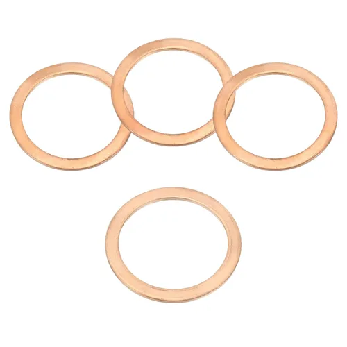 Miniatura 6 de PATIKIL Anilla de arandela de cobre M4, 25 piezas, 4mm ID 8mm OD 1mm de espesor, arandela plana métrica de sello de cobre para tornillos, pernos