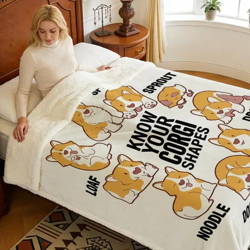 Miniatura 43 de Autumn Teddy Dog Patchwork Sherpa Blanket Fall Cozy Throw Blanket Cute Puppy Quilt Style Warm Soft Blanket for Couch Sofa Bedroom Decor 50x60 Inches