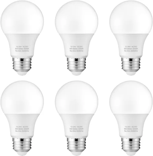 Miniatura 8 de Maelsrlg Bombilla LED de 12 V, 6 W (equivalente a 50 W), blanco cálido 3000 K, 12 V-24 V CA/CC, 600 lúmenes, no regulable, bombillas LED A19 de 12 V