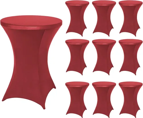 Miniatura 37 de FestiCorp Cubierta de Mesa de Spandex, Manteles Ajustados para Cóctel, Cubiertas de Mesa Redondas Elásticas Highboy para Fiesta, DJ, Bar, Boda, Rosa