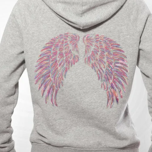 Miniatura 4 de Didiseaon 2pcs Embroidered Angel Wings Sequin Patch DIY Clothing Decor Iron-on Applique for Jackets Craft Accessories
