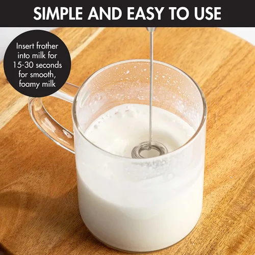 Miniatura 4 de Primula Espumador de leche con soporte, batidor de mano, espumador de bebidas, mini mezclador para café, frappe, a prueba de balas, matcha, expreso.