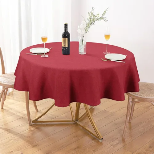 Miniatura 10 de AUSSPVOCT 2 manteles de lino texturizado para mesa rectangular, 52 x 70 pulgadas, mantel rectangular impermeable, lavable, tela para mesa