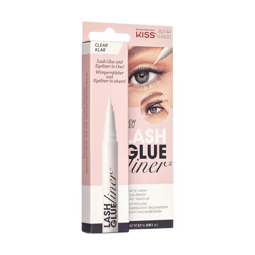 Miniatura 13 de KISS Clear Lash GLUEliner, adhesivo para pestañas con punta de fieltro, acabado mate transparente, aplicación infalible, fácil de retocar, 0.02