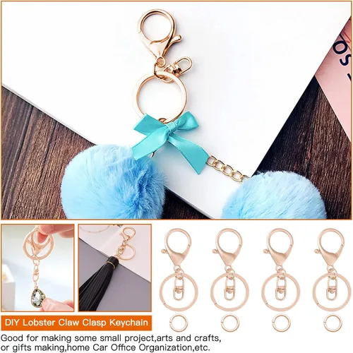 Miniatura 3 de 30 llaveros con cierre de langosta para la fabricación de joyas, broches giratorios de gatillo con cierres giratorios, clips de gancho, anillo