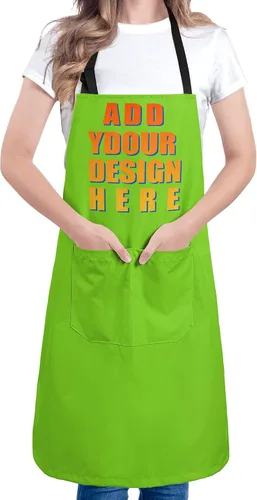 Miniatura 14 de Apron for Women with 2 Pockets Waterproof Bib for Kitchen Cooking Restaurant BBQ Painting Crafting Salon Nails