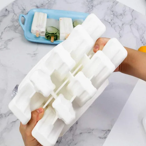 Miniatura 9 de Molde para paletas de silicona de grado alimenticio 4/10 cavidad hecha en casa molde para paletas de cocina sin BPA, congelado helado helado