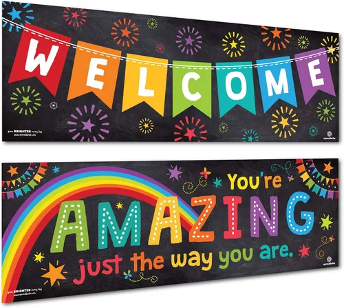Miniatura 8 de Sproutbrite Juego de 2 pósteres educativos de 13.5 x 39 pulgadas, pósteres para profesores, pósteres positivos para el aula y decoración de pared