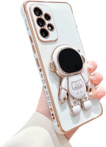 Miniatura 33 de phylla Funda de teléfono para Samsung Galaxy S22 Ultra de 6.8 pulgadas, funda de teléfono con soporte de astronauta chapado de lujo con bonito