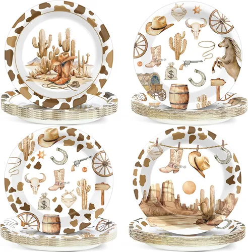 Miniatura 18 de CHUNNIN 48 platos de papel para fiesta de regreso a clases, suministros de fiesta de temporada escolar, 7 pulgadas, platos desechables