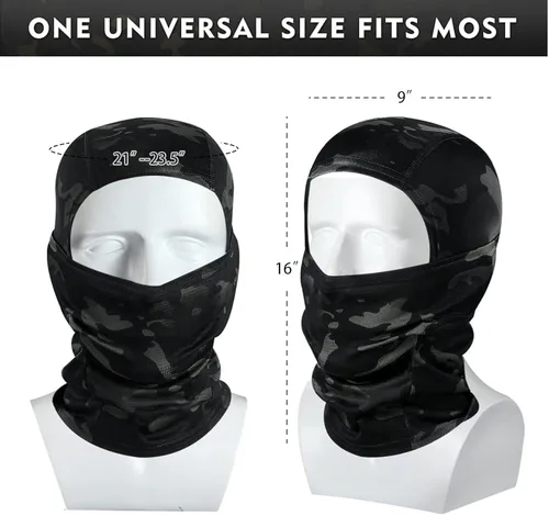 Miniatura 4 de Máscara facial de camuflaje militar, bandana, pasamontañas con capucha para hombres y mujeres, entrenamiento táctico, ciclismo, esquí, caza
