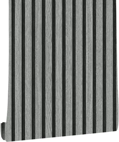 Miniatura 12 de myforHD Papel tapiz despegable y adhesivo de rejilla de madera con rayas, papel tapiz autoadhesivo de madera falsa, papel de contacto de madera