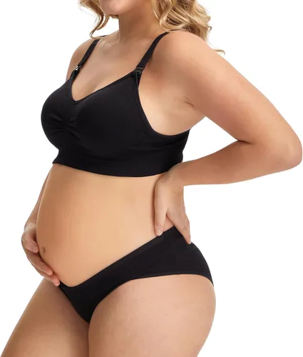 Miniatura 5 de HBselect Ropa interior de maternidad, paquete de 6 unidades para embarazo, posparto, ropa interior de algodón posparto, bragas de maternidad