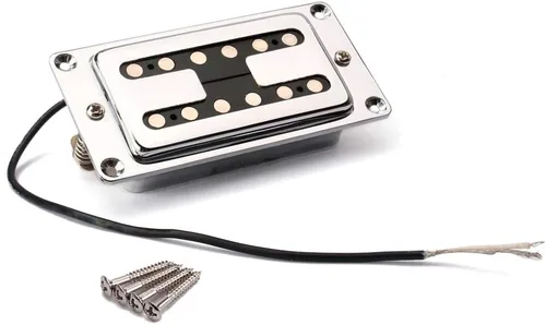 Miniatura 5 de Alnico - Juego de 5 pastillas Humbucker de doble bobina Humbucker Pastillas estilo H cuello y puente para guitarra eléctrica de bajo, repuesto