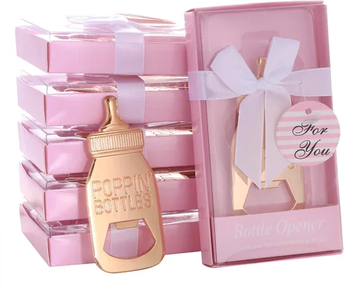 Juego de 24 abridores de botellas para baby shower, recuerdos para invitados, bonitos abrebotellas con forma de poppin, recuerdos para baby shower,