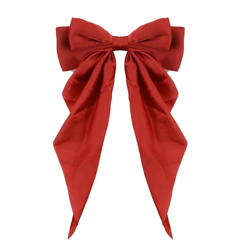 Pinza para el cabello con lazo para mujer, pinza de satén vintage, pasador de pelo de cola larga, accesorios para el cabello para mujer, horquilla