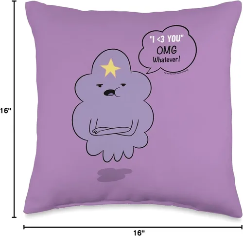 Miniatura 4 de Adventure Time Lumpy Space Princess OMG - Almohada de 15.7 x 15.7 in, multicolor