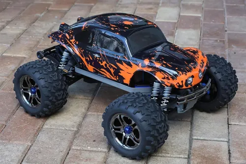Miniatura 2 de SummitLink Reemplazo de cuerpo personalizado compatible con naranja fangoso sobre negro para automóvil o camión RC escala 1/10 1/8