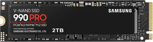 Miniatura 13 de Samsung 990 Pro 1TB Gen4 NVMe SSD 7450MB/s 6900MB/s R/W 1550K/1200K IOPS 600TBW 1.5M Hrs MTBF para PS5 5 años