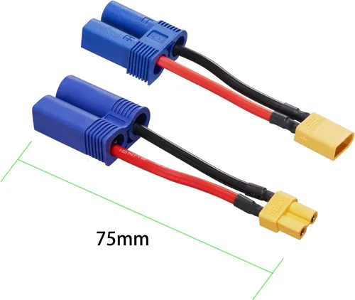 Miniatura 2 de XT30 a EC5 macho hembra adaptador conector para RC FPV Drone Car Lipo cargador de batería ESC (paquete de 4)