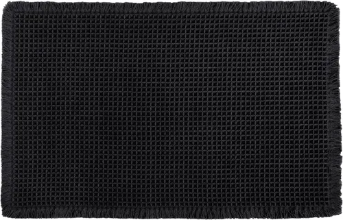 Miniatura 8 de Hiasan Tapete de baño de punto gofre, súper absorbente, antideslizante, con borlas, lavable a máquina, tapete con parte trasera de goma ultra suave