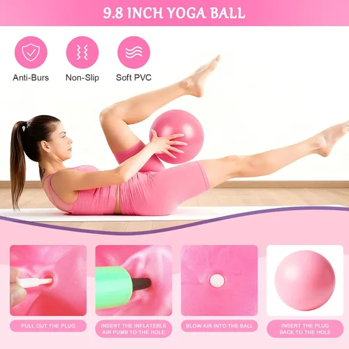 Miniatura 3 de Kit de pilates para mujer, juego de anillos de pilates, kit de equipo de pilates para mujeres entrenamientos en casa, kit esencial de pilates