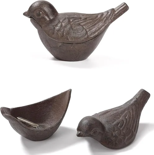 Miniatura 14 de Ocultador de llaves para exteriores, estatua de animal de hierro fundido y llaves para exteriores, soporte decorativo para llaves ocultas, antiguo