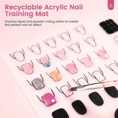 Miniatura 4 de Mano de práctica para uñas acrílicas Kit: Mano de silicona para práctica de uñas con kit de uñas para principiantes - Mano falsa flexible
