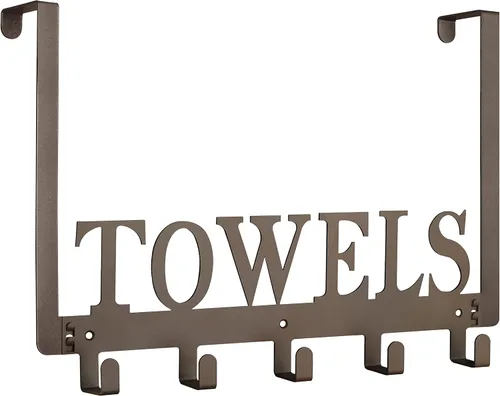 Miniatura 13 de Ganchos para Colgar sobre la Puerta, Soporte para Toallas para Baño, Toallero de Montaje en Puerta, Ganchos para Toallas para Dormitorio Cocina