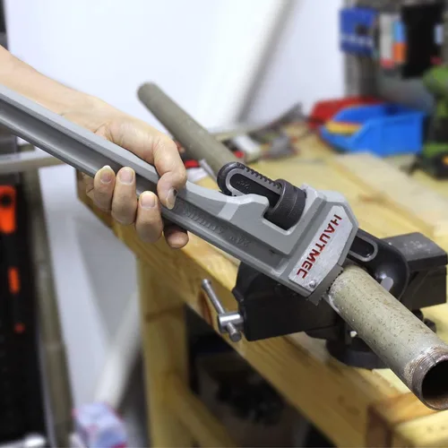 Miniatura 7 de HAUTMEC Llave de tubo recta de aluminio resistente de 24 pulgadas, llave de fontanería ajustable, capacidad de mandíbula de 3 pulgadas