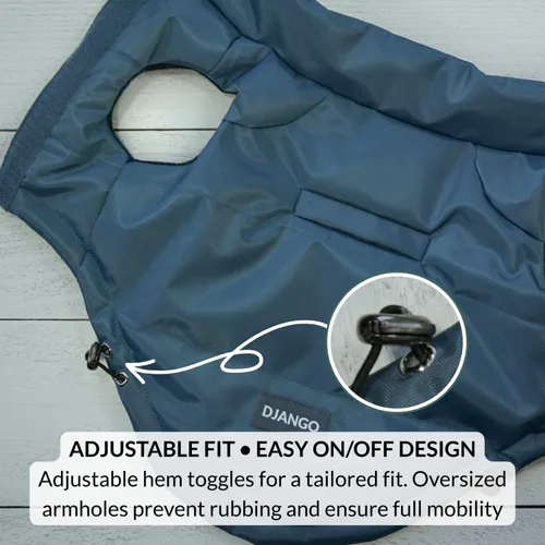Miniatura 4 de DJANGO Abrigo acolchado reversible para perro – Chaqueta cálida de invierno para perro y abrigo aislante repelente al agua con agujero para arnés